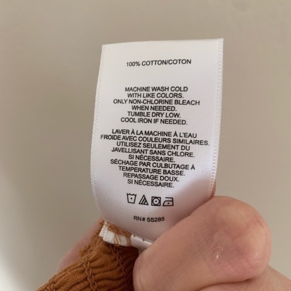 Express Chai Button Front Smocked Crop Top Small - Picture 8 of 8